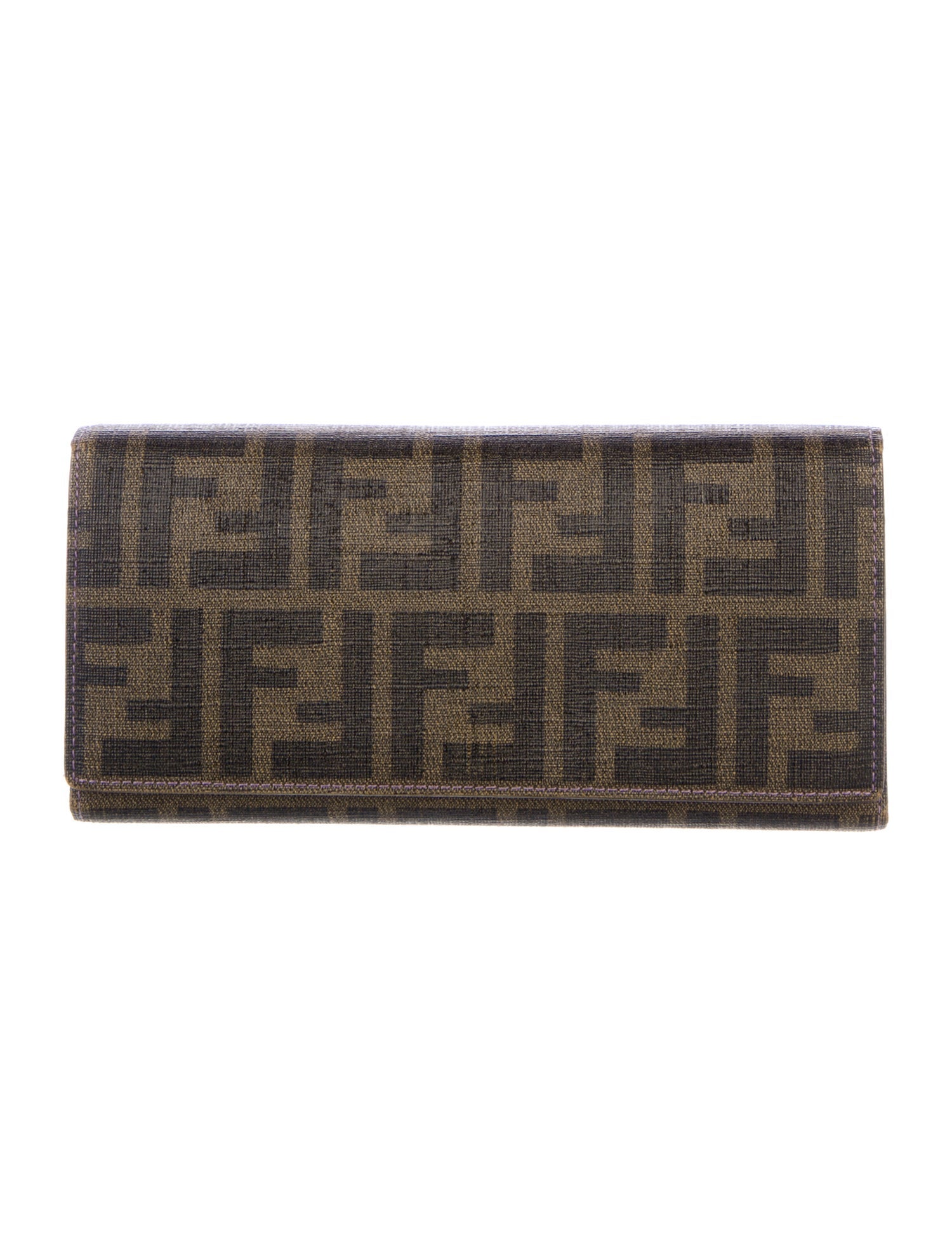 Fendi 2010 Zucca FF Logo Continental Wallet